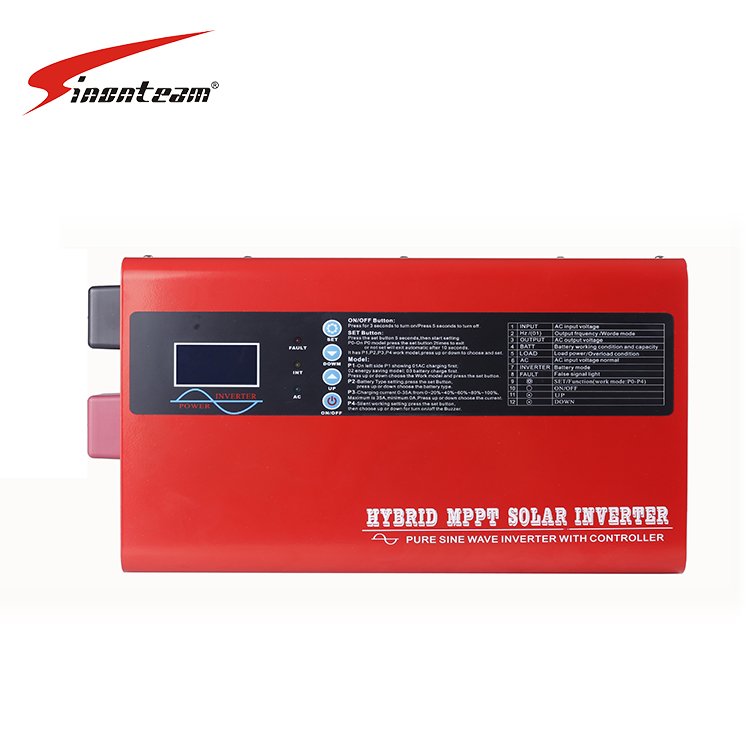 Hybrid Solar Inverter MPPT charger Dc to Ac Inversor Off Grid Home Solar System Pure Sine With Mppt Solar Charge Controller