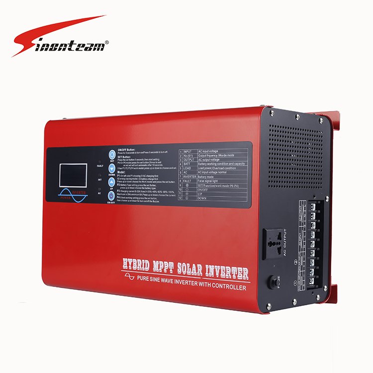 Hybrid Solar Inverter MPPT charger Dc to Ac Inversor Off Grid Home Solar System Pure Sine With Mppt Solar Charge Controller