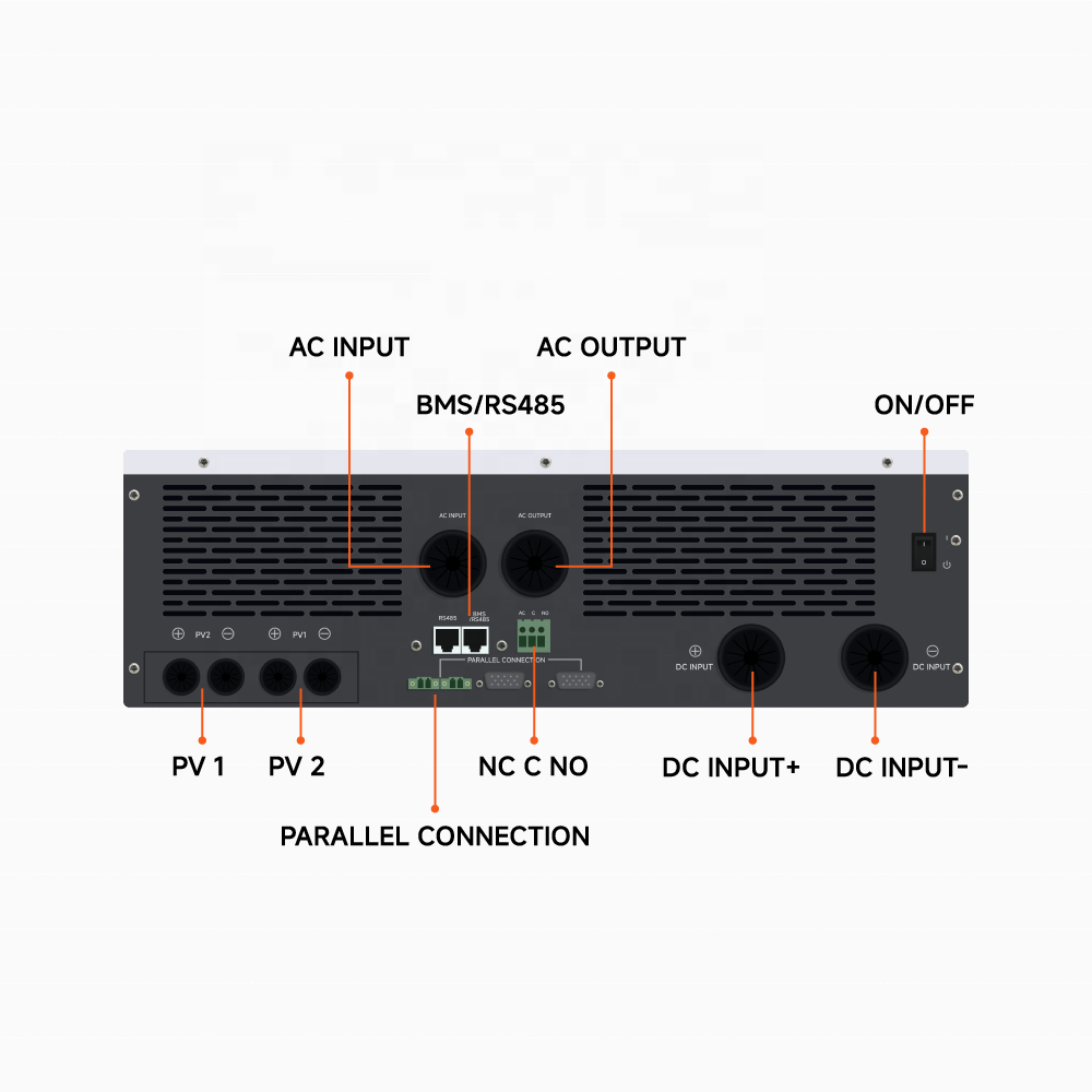 KEVOLT Hybrid Solar Inverter 8KW 10KW Pure Sine Wave Frequency Single Phase Power Inverter For Solar System