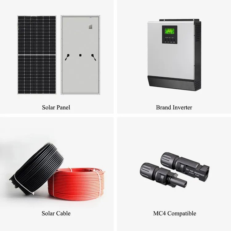 B1 3KW hybrid Solar Energy System 1kw Mini Solar Panels and Bulit-in 80A MPPT Solar Charger Hybrid Solar Inverter 5kw For Home