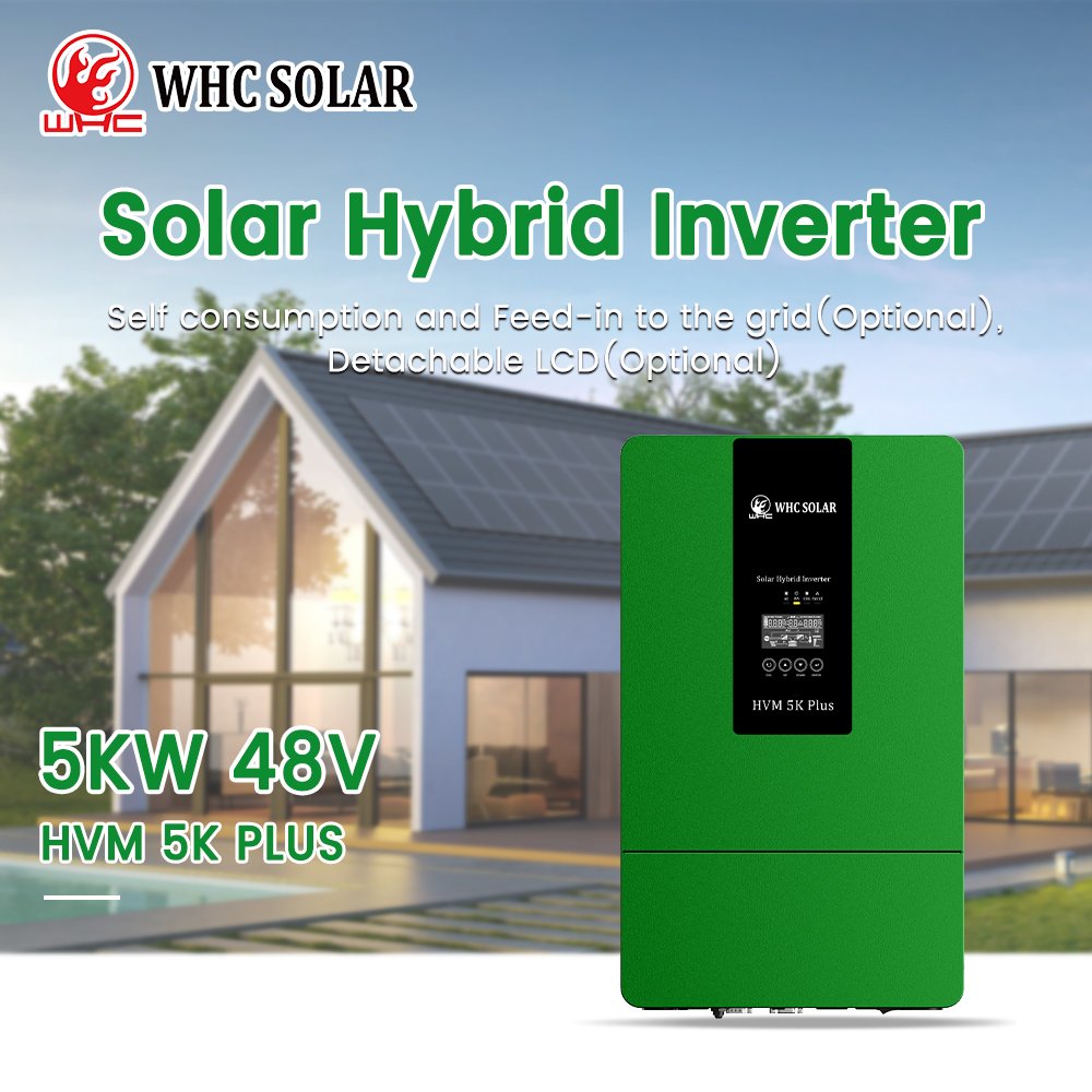 Whc Solar Inverter 5000W Hybrid Solar Inverter Power Pure Sine Wave Off Grid Solar Hybrid Inverter With Parallel