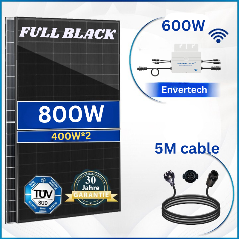 Seetek Popular Terrace Solar Photovoltaic Energy Balcony Solar System 600W Solar Panel Balcony for Home Systems for Outdoor Kit
