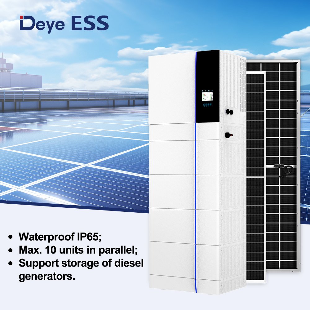 Deye ESS GB-SL High Quality Li-ion BMS Eco-friendly Battery Inverter All In One Pack Solar Home Battery Energy Storage System