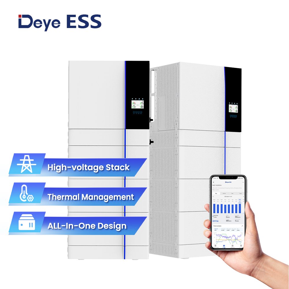 Deye ESS GB-SL High Quality Li-ion BMS Eco-friendly Battery Inverter All In One Pack Solar Home Battery Energy Storage System