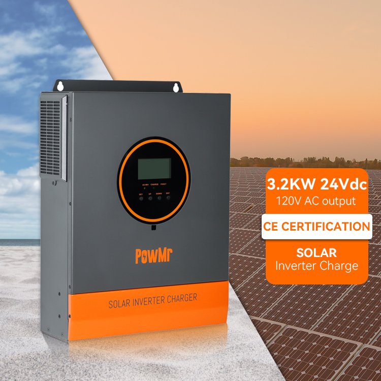 PowMr New 3.2KW 24V Solar Storage Inverter 110/120Vac Pure Sine Wave Solar Inverter For Home Appliance
