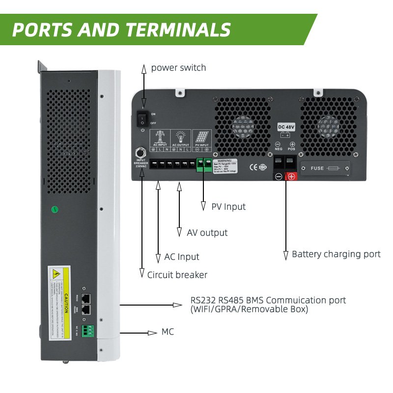 1200w 10000va 10 kva 8kw 8000w off grid low frequency solar inverter hybrid use for solar energy system
