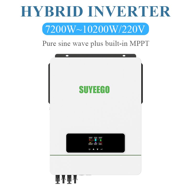 SUYEEGO 10.2KW MPPT 120A 500VDC PV Input 220VAC 48VDC 10200W All In One Hybrid Solar Inverte