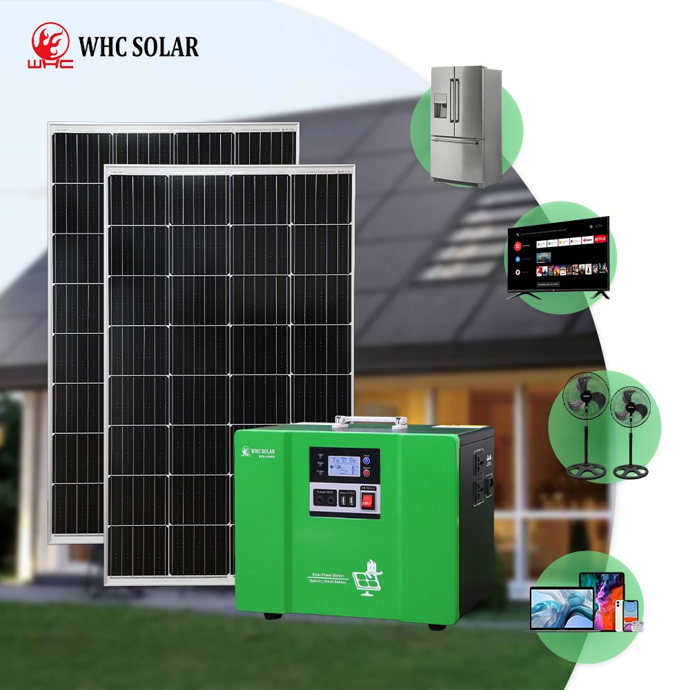 WHC SOLAR 1KW Home Solar Power Systems Kit Panel Generator All In One Solar Energy Systems