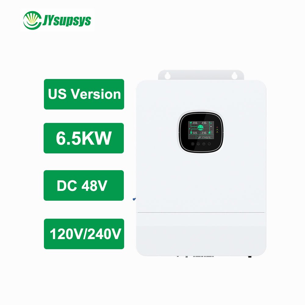 6.5KW Split Phase US Version Hybrid Solar Inverter DC 48V to AC 120V Single Phase 240V Split Phase Off Grid Solar Inverter