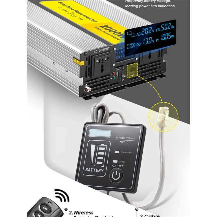 Hot Sale 300W to 6000W Pure Sine Wave Off-Grid Solar Inverter DC to AC Power Inverter for Home Use 60Hz Output Frequency