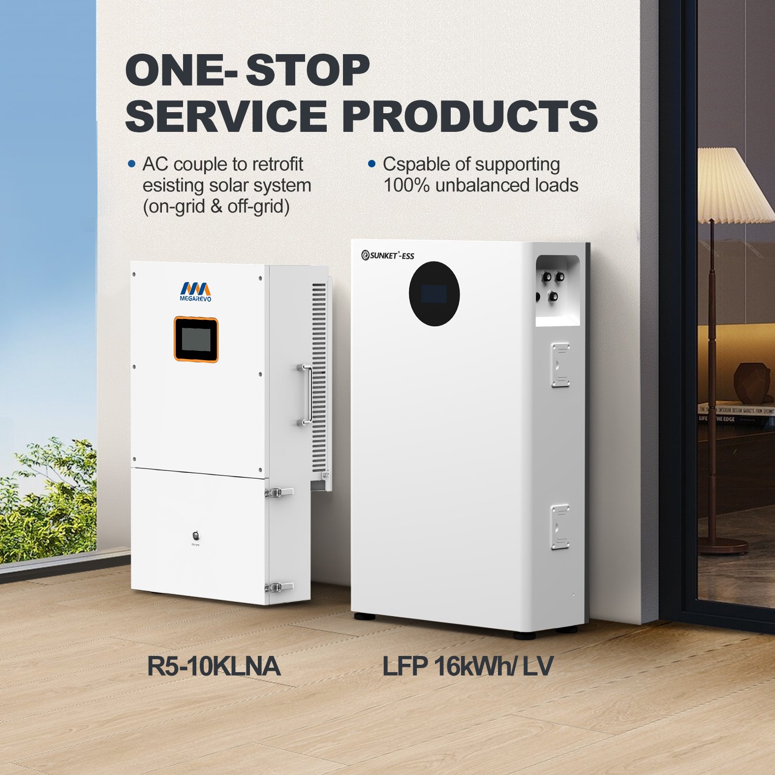 North America Version Megarevo US 10kw 12kw Hybrid Inverter 48v Split Phase Inverter 120v 240v Solar Inverter In US stocked