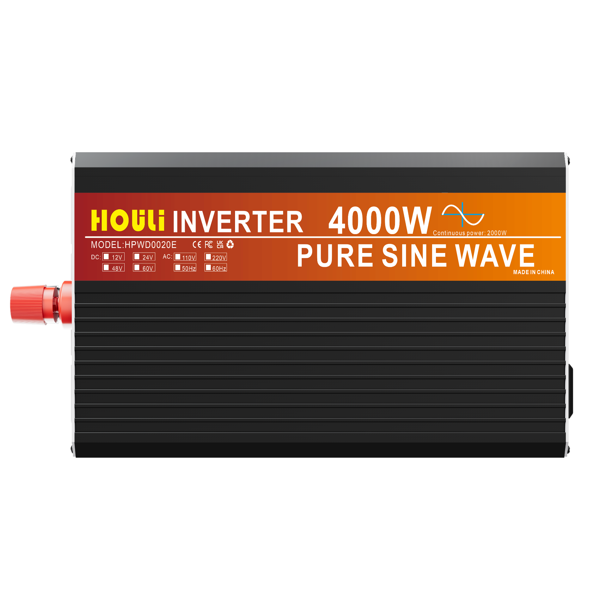 HOULI car inverter generator 5000w 4000w 3000w 12v pure sine wave 110v solar inverters 24v 48v 3kw 4kw 5kw with remote control