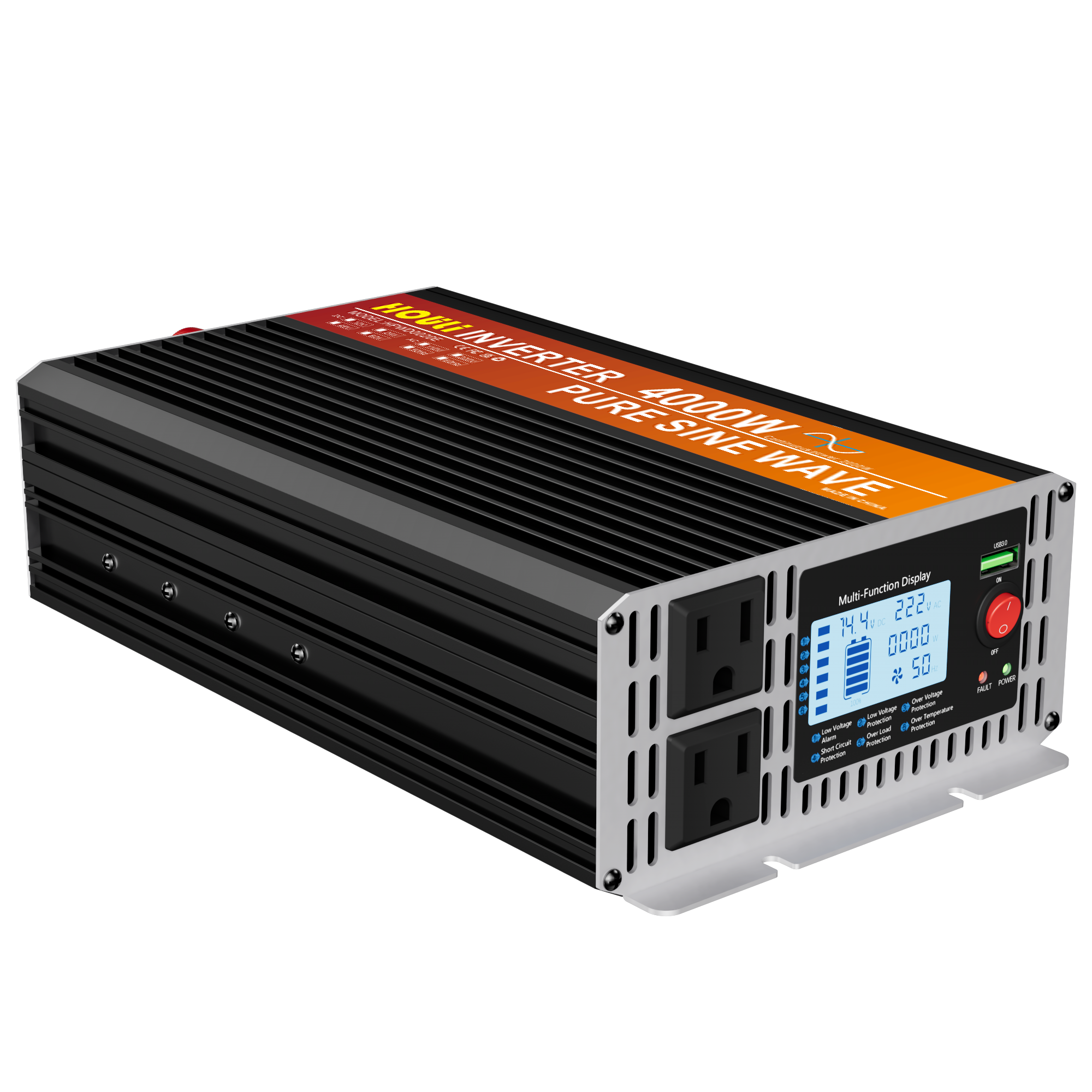 HOULI car inverter generator 5000w 4000w 3000w 12v pure sine wave 110v solar inverters 24v 48v 3kw 4kw 5kw with remote control