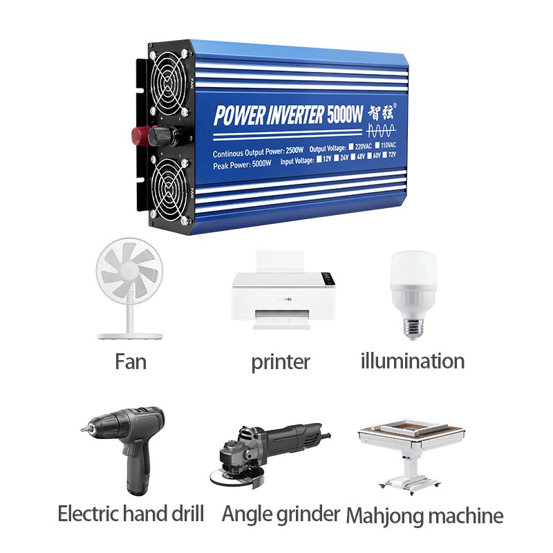 Hot selling Inverter 5000W DC 12V 24V 48V To AC 220V pure sine wave solar inverters