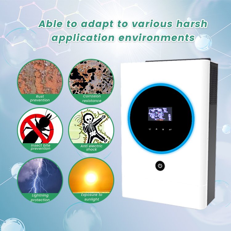 All In One With Batteries Off-grid Mppt 60a Hybrid 3 Phases 4 Kw 11kw Net Metering Solar Inverter 2 MPPT