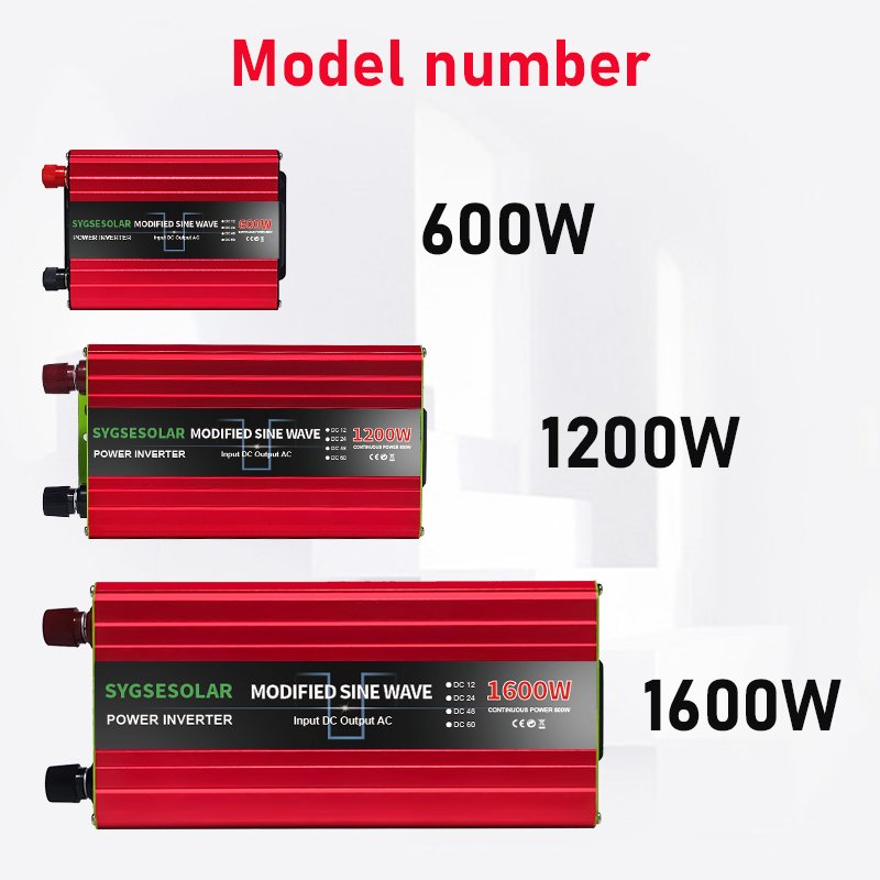 SUYEEGO DC 12v 24vdc to 110v 220v AC Off grid 60hz 300w 600w 800w 1000w modified sine wave solar power inverter