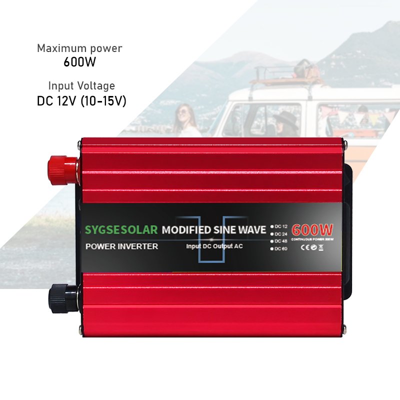 SUYEEGO DC 12v 24vdc to 110v 220v AC Off grid 60hz 300w 600w 800w 1000w modified sine wave solar power inverter
