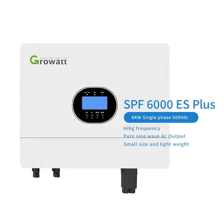 6kW SPF 6000 ES Plus Pure Sine Wave Off grid Solar Inverter Growatt 2 MPPTs Solar Energy Storage Inverter