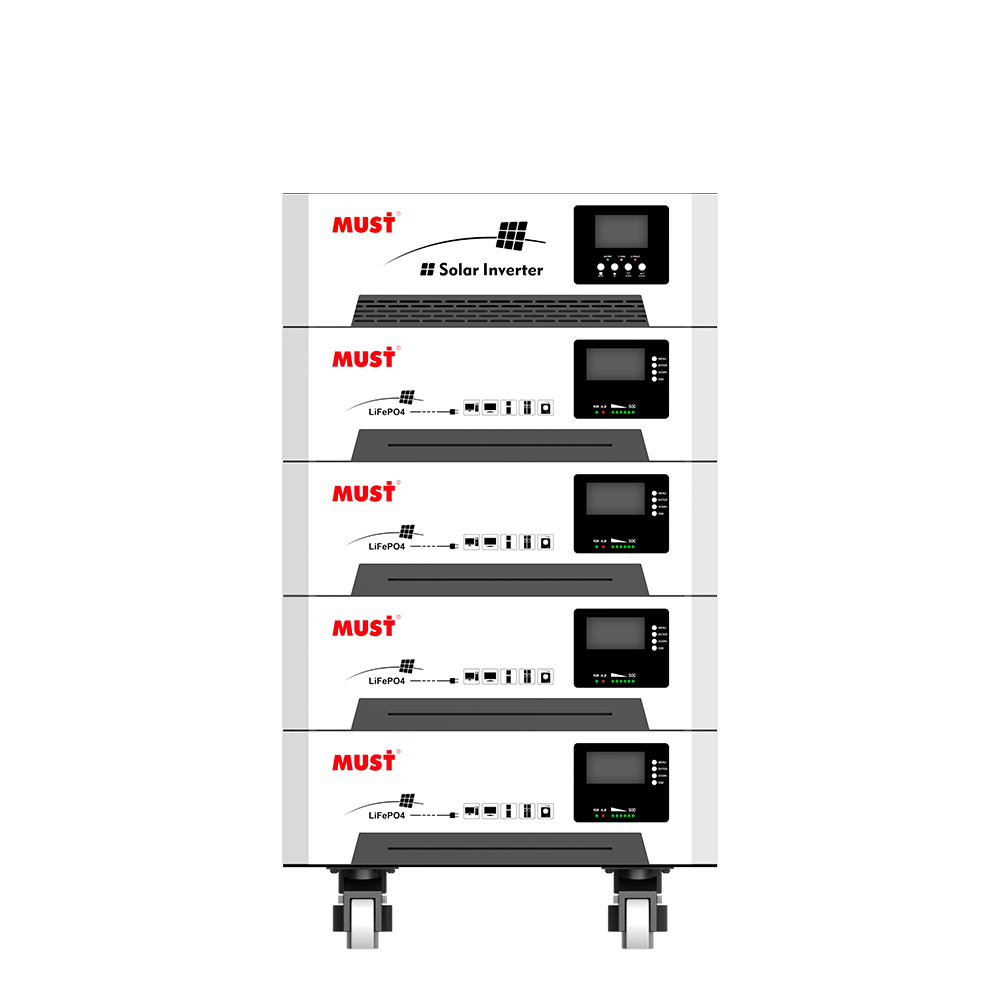 Must HBP1800Pro Stacable Solar Station 5.2KW 25600WH Solar Inverter System with lithium battery matched
