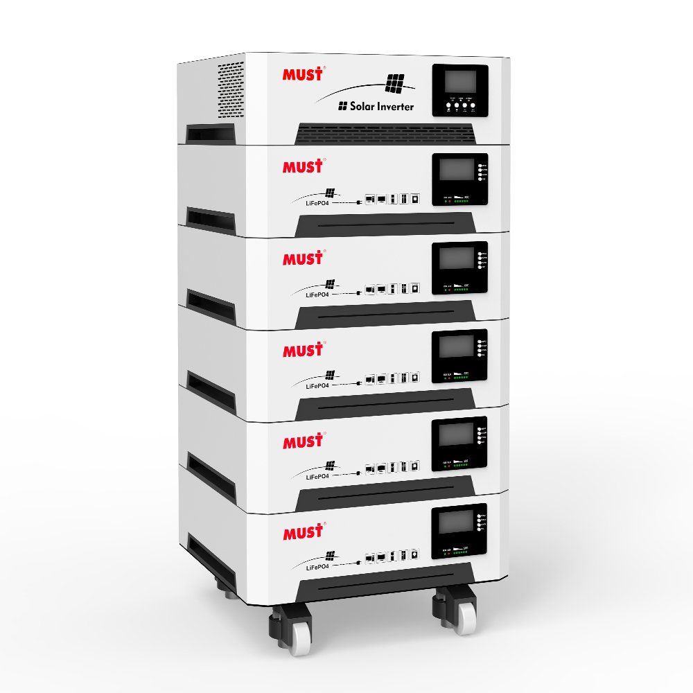 Must HBP1800Pro Stacable Solar Station 5.2KW 25600WH Solar Inverter System with lithium battery matched