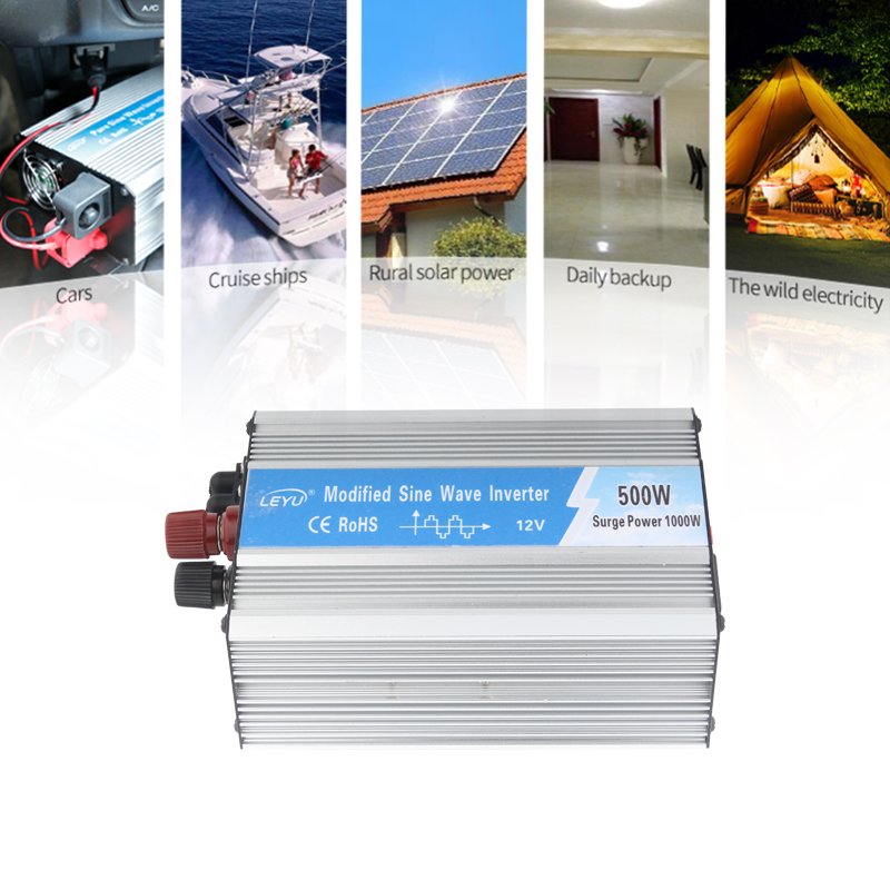 OPIM-500 DC to AC 500W modified sine wave 12V 24V 48V to 110V 220V solar inverter