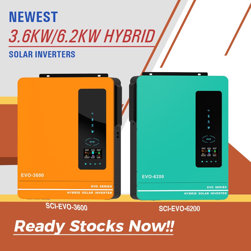 1mw 6kva hybrid solar inverter pure sine wave