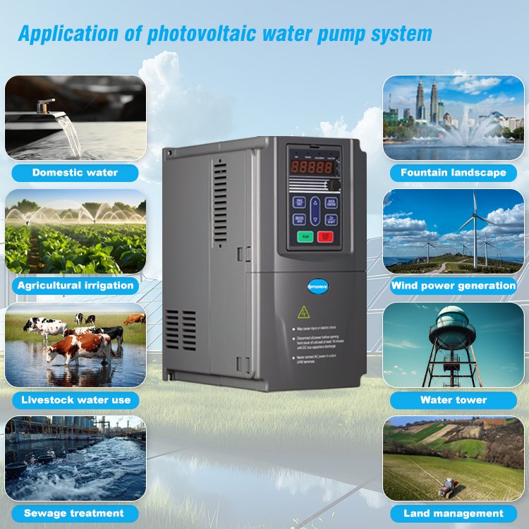 VFDDRIVE Solar Pump Inverter Solar Inverter For Pump Vfd 1 Phase 3 Phase Ce Certificate Iec Iso 0.75kw 110kw Solar Vfd
