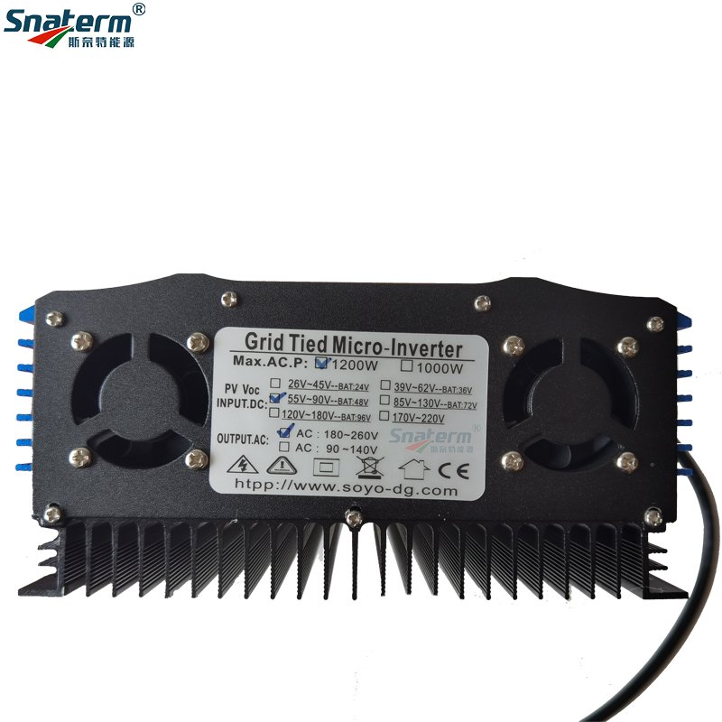 1200W 1000W Grid Tie Inverter With Limiter Sensor DC 24V 48v 72v 96v To AC110V 230V 50hz 60hz