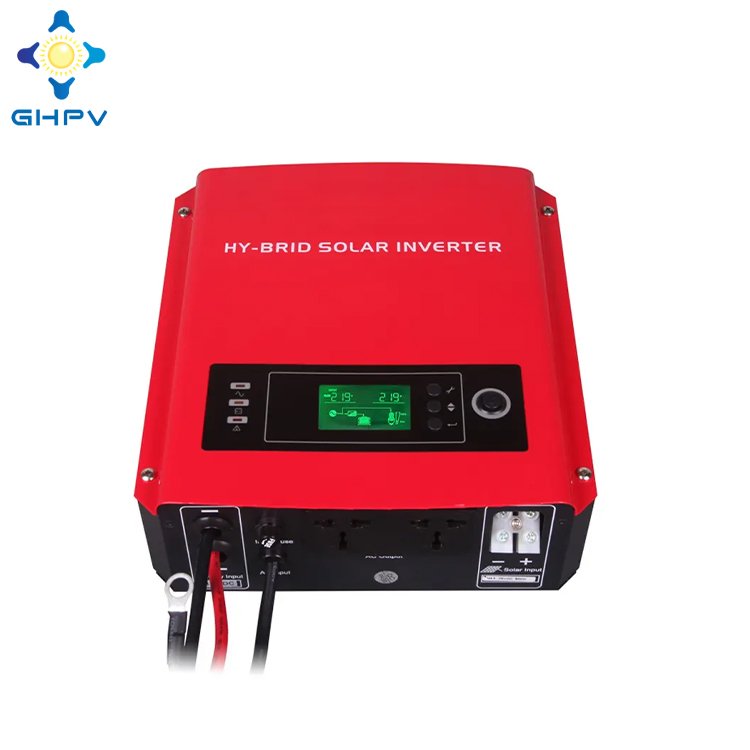 GHPV Solar Inverter 2KVA 24V Hybrid Off Grid With Solar Charge Controller Built Inside