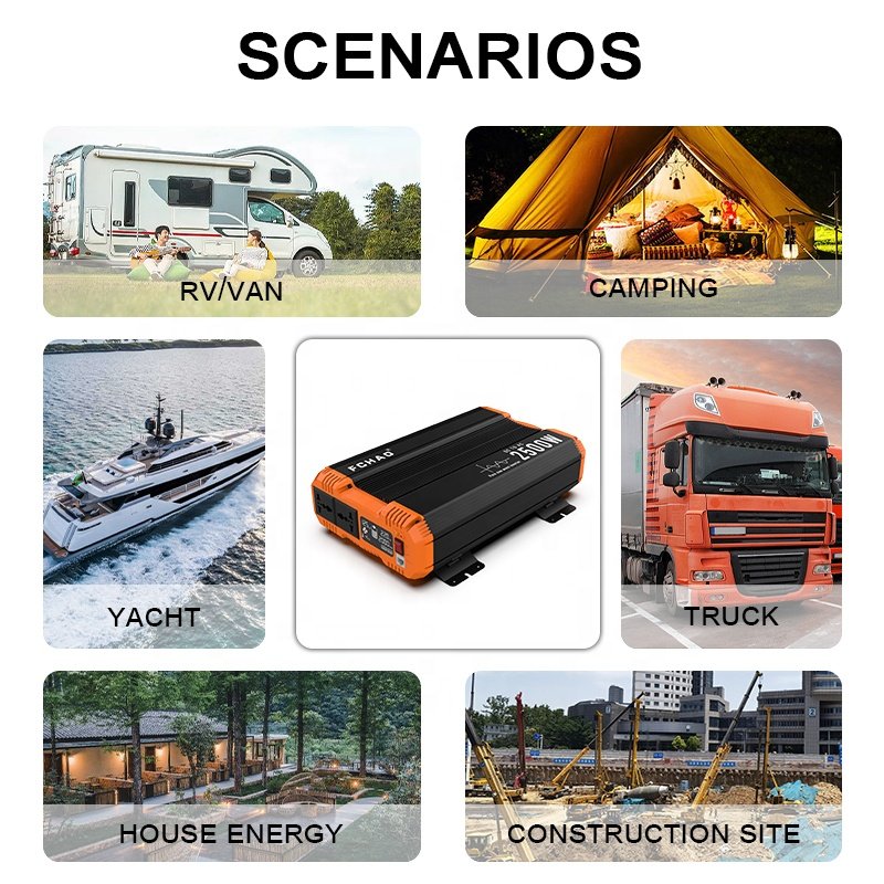 FCHAO 230V 50Hz 2500W European Germany Socket European Warehouse Wechselrichter Solar System Inverter Off Grid
