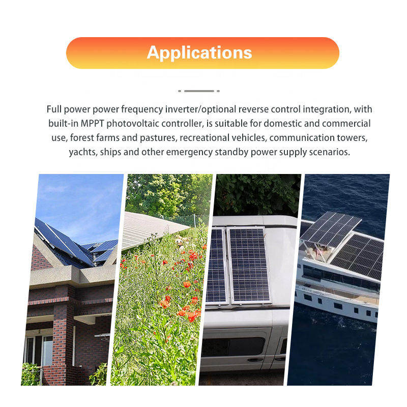 3500W 5500W Off grid hybrid solar inverter with mppt charge controller