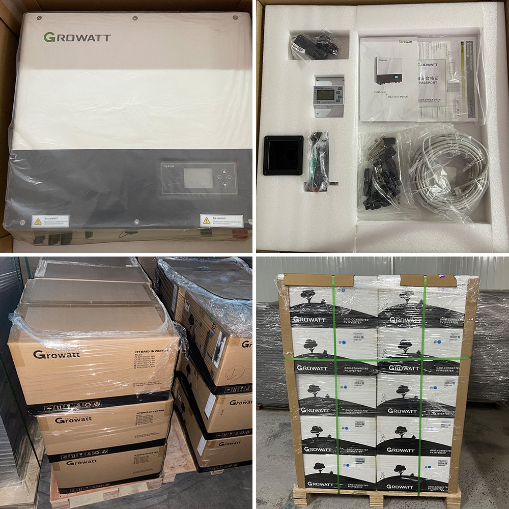 solar panels and solar batteries Growatt Inverter SPH6000TL3 BH for Solar Energy System 6kw Hybrid on off grid inverter