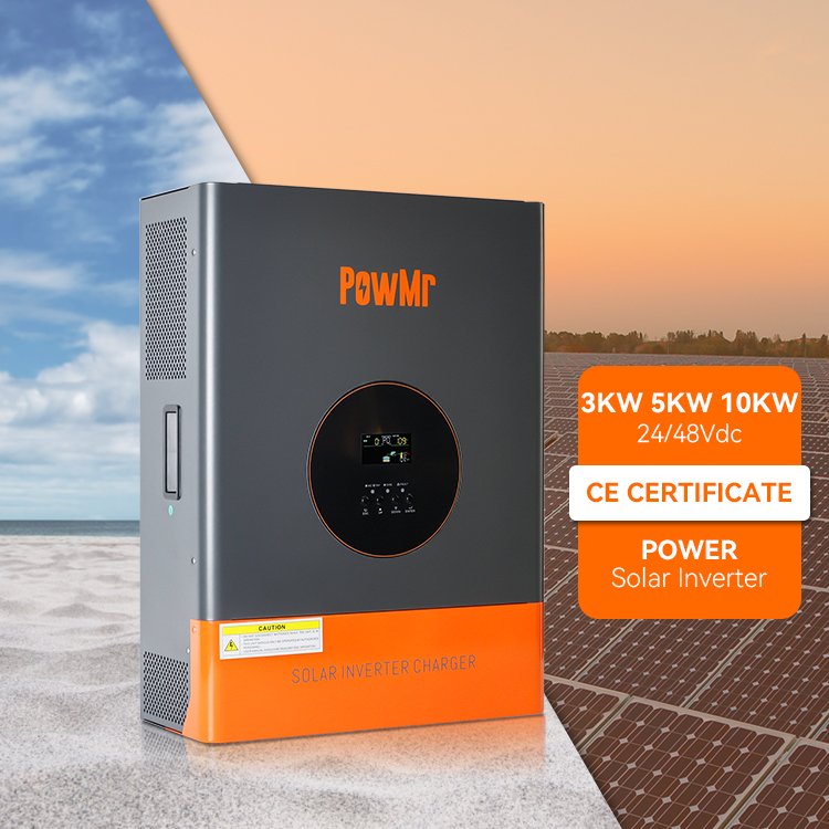 PowMr 3KW 24V All in one Solar Inverter 5KW 10KW 48V 110Vac Grid Tied Solar Inverter Charger Integrated Machines