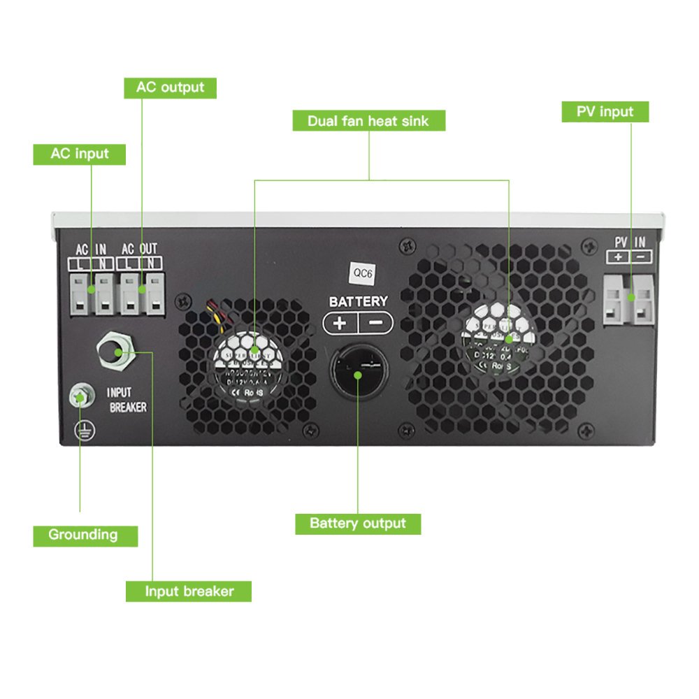 GOOTU 1KW 1.5KW 2KW Off Grid 12V 24V Solar Power Pure Sine Wave Solar Inverter