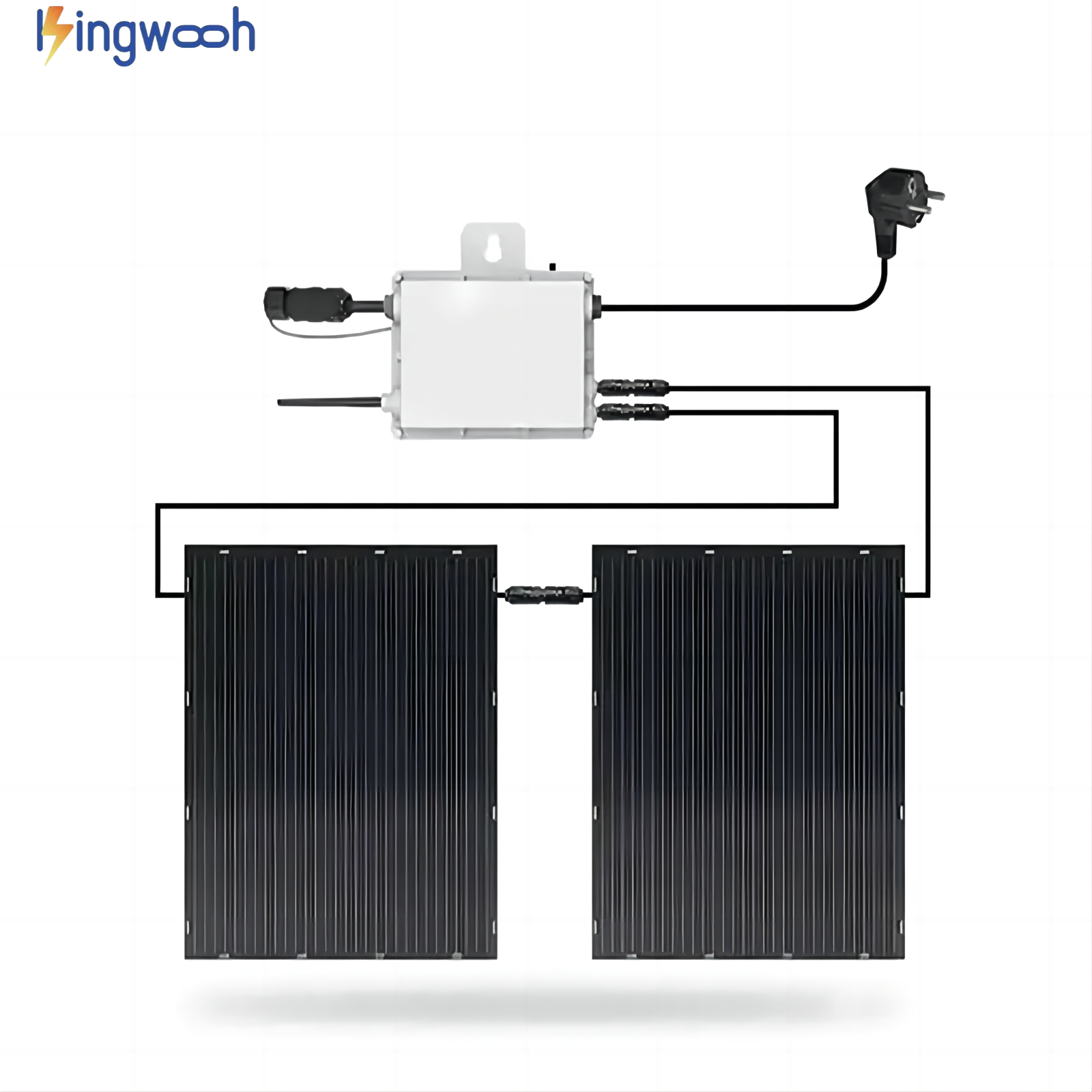 Factory Supply 600w On Grid Full Black Solar Micro Inverter Balcony 600W 800W Europe Home Solar System