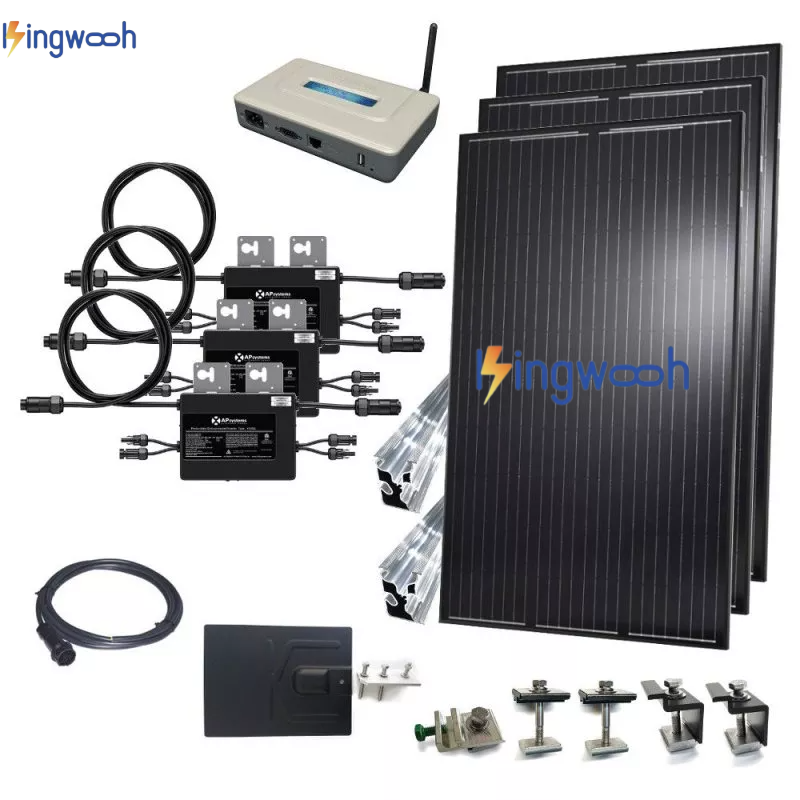 Factory Supply 600w On Grid Full Black Solar Micro Inverter Balcony 600W 800W Europe Home Solar System