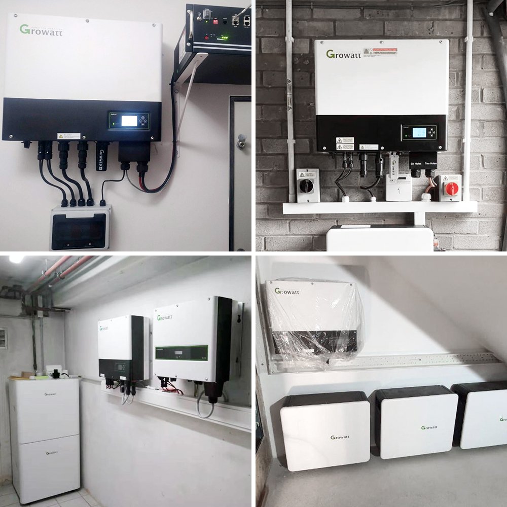 All In One Inverter Hybrid Solar Energy System Pararel Hybrid Solar Inverter 5Kw Growatt Inverters 3Phase 4Kw 5Kw 8Kw 10Kw