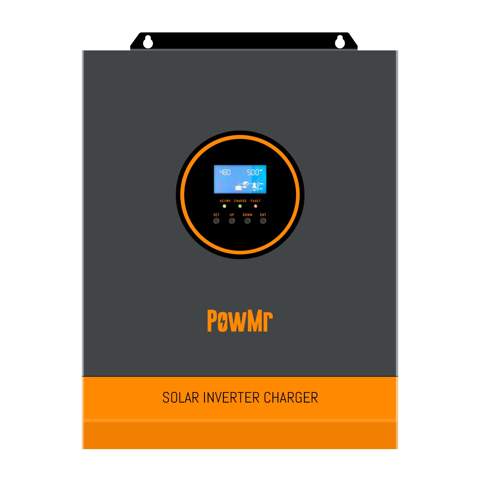PowMr 3KW 24V Efficiency Hybrid Solar Inverter 120Vac MPPT Pure Sine Wave All-In-One Solar inverter