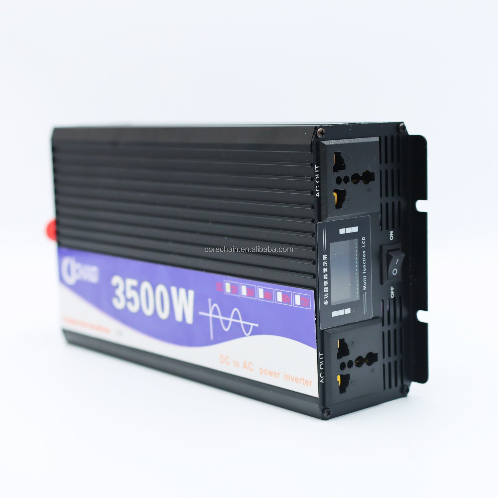 3500W Pure Sine Wave Inverter DC 12v 24v 48v 60v 72v To AC 110V 220V Solar Inverter Off Grid Power Converter With Smart Display
