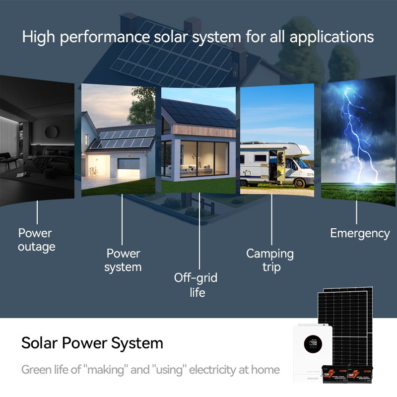 10kva 5KW 10KW off grid solar power system 5000w 6000w 8000w solar panels and solar batteries complete solar system for houses