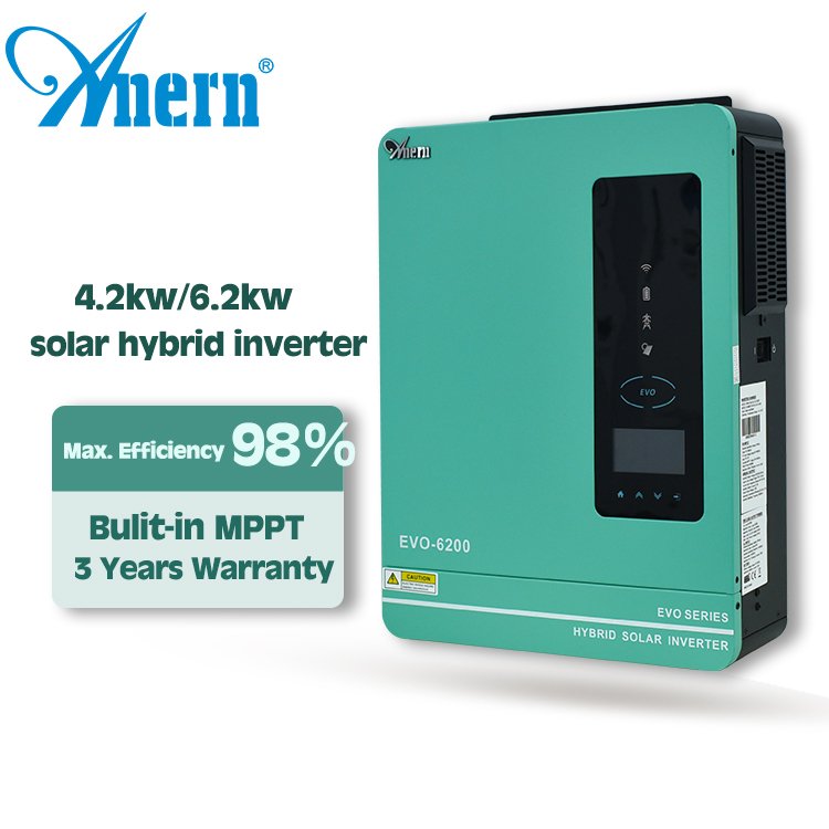 6.2Kw 10Kw warehouse price Anern solar hybrid inverter on/off grid solar inverter