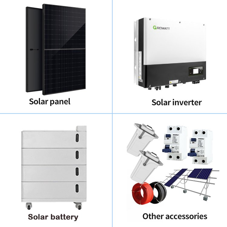 Kit 5Kw Portable Power Hybrid Solar Energy System Price 10Kw Solar Power System Complete Hybrid Set Solar Panel System For Home