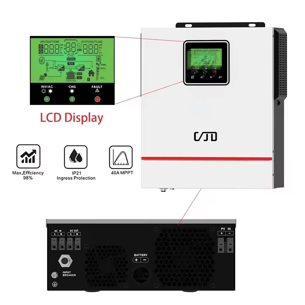 Hot Selling Dc To Ac Power 1kw Inverter 12v 24v 220V Pure Sine Wave 1000w 80A MPPT Solar Inverter