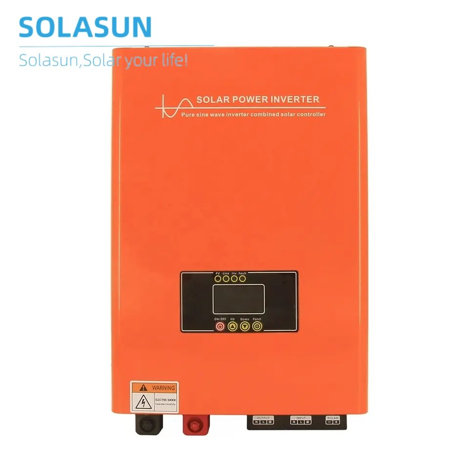 SOLASUN 3KW Low Frequency Hybrid Solar Inverter Off-Grid with MPPT Char Controller 48V Input Volta 10KW Output Power for Home