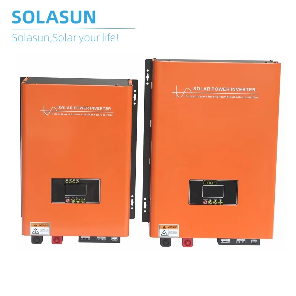 SOLASUN 3KW Low Frequency Hybrid Solar Inverter Off-Grid with MPPT Char Controller 48V Input Volta 10KW Output Power for Home