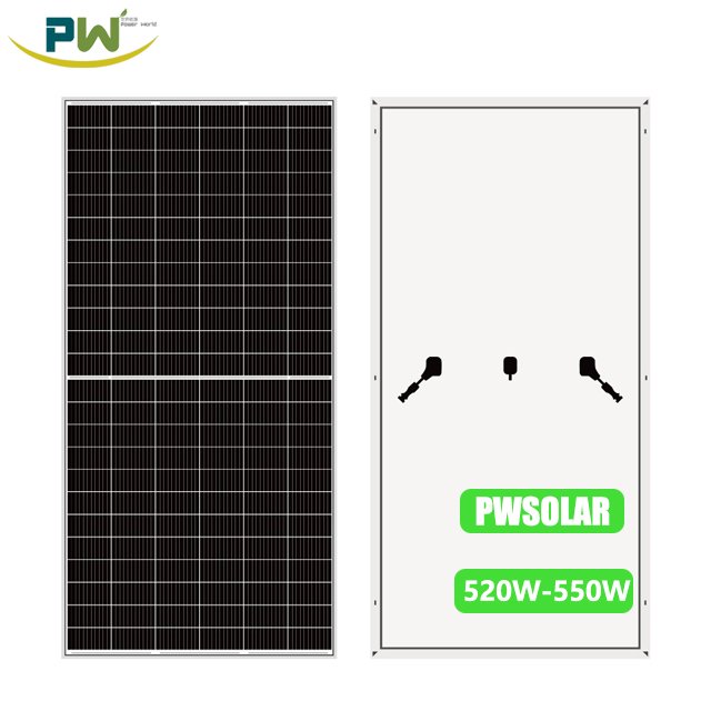 Mono Solar Panels 550W 580W High Efficiency Photovoltaic Module With 144 Cells For Solar Energy Storage System With Inverter