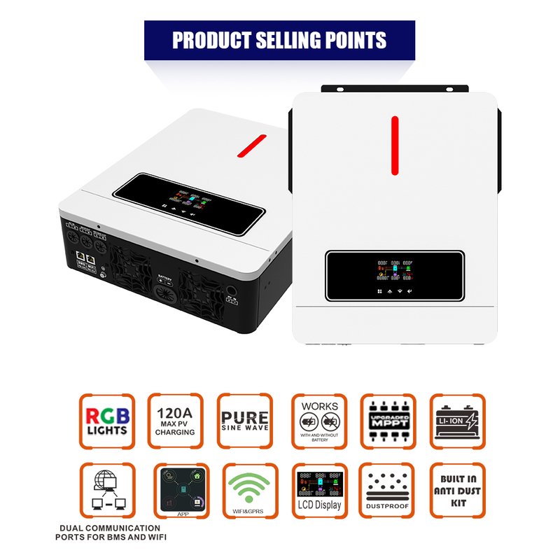NEXT POWER NM ECO 4.2kw 6.2 Solar Inverter Dual Output On/Off Grid System AC MPPT 1 phase Inverters