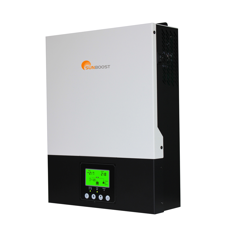 Sunboost 3KW Hybrid Solar Inverter 1.5KW on and off Grid 3000W MPPT 12V 24V Pure Sine Wave Single AC Output Off-Grid System