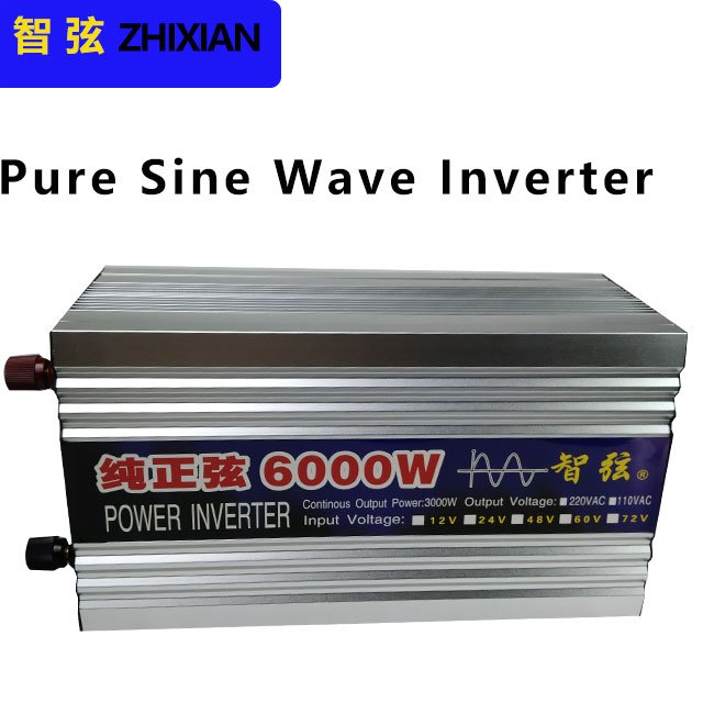 Pure Sine Wave Solar Power Inverter 6000W 12V 24V 48V 60V To 220V 230V 240V 50Hz 60Hz MPPT Voltage transformer Power Inverter