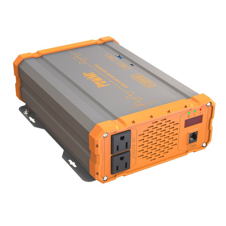 PowMr 1200W 2000W 12V/24V DC 220V/110V AC Pure Sine Wave Solar Inverter Charger Off Grid Solar Power Inverter